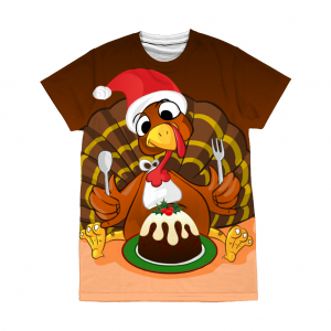 Christmas Turkey T-Shirt - All Over Print